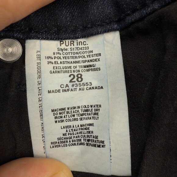 IRIS SETLAKWE Made in Canada Dark Indigo‎ Rinse Stretch Skinny Jeans Size 28 - Picture 5 of 6